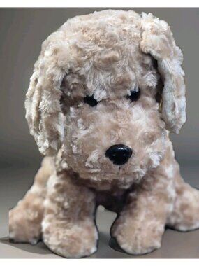 Doodle Tails Life-like Cream Golden Doodle Plush Stuffed Animal Goldendoodle